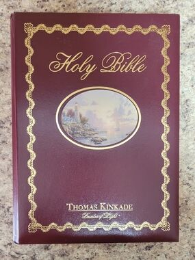 Thomas Kinkade Holy Bible - Burgundy & Gold